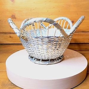 WIRE SILVER BASKET Scalloped
